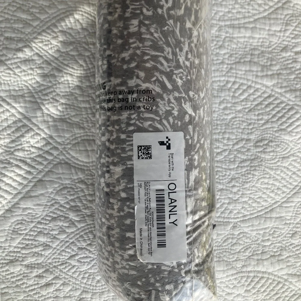 Olanly Grey BathMat 30x20